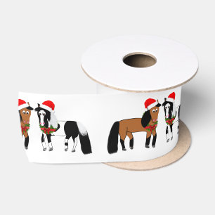 Christmas Horses Satin Ribbon