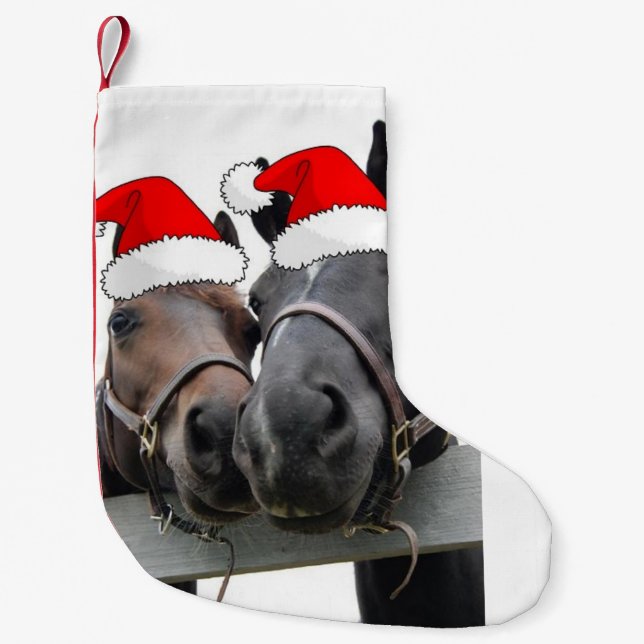 Christmas Horses Small Christmas Stocking (Front)