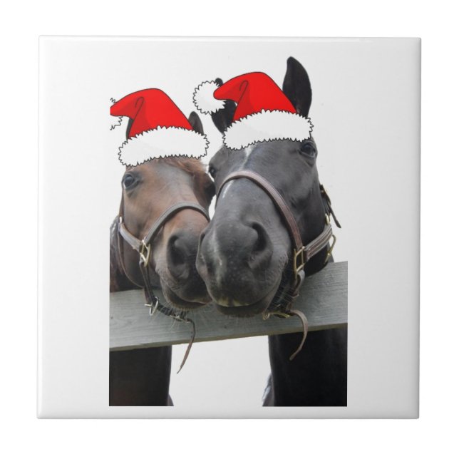 Christmas Horses Tile (Front)