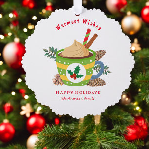 Christmas Hot Chocolate Cup Xmas Ornament Card