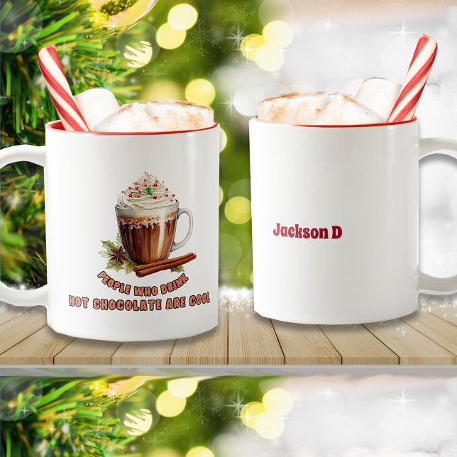 Christmas Hot Chocolate is Cool Two-Tone Coffee Mug (Creator Uploaded)