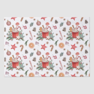 Christmas Hot Chocolate Mug with Sweets Tissue Paper