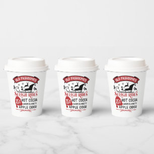 Christmas hot cocoa apple cider party paper cups