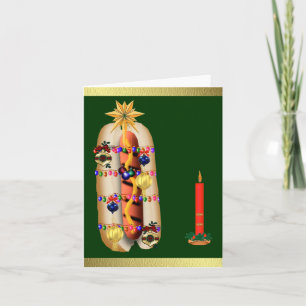 Christmas Hotdog Holiday Card