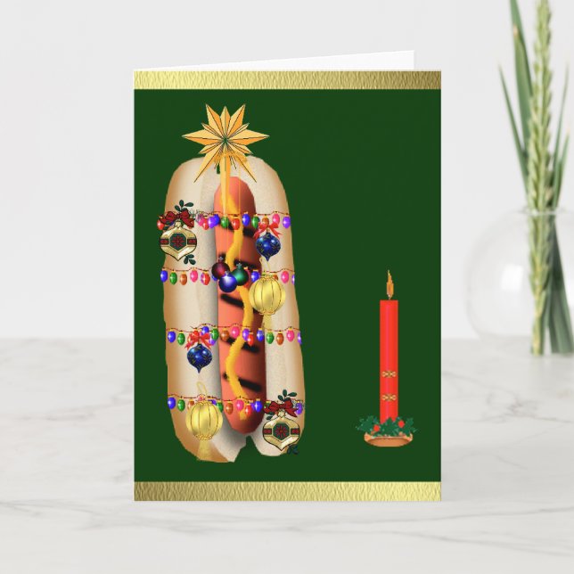Christmas Hotdog Holiday Card (Front)