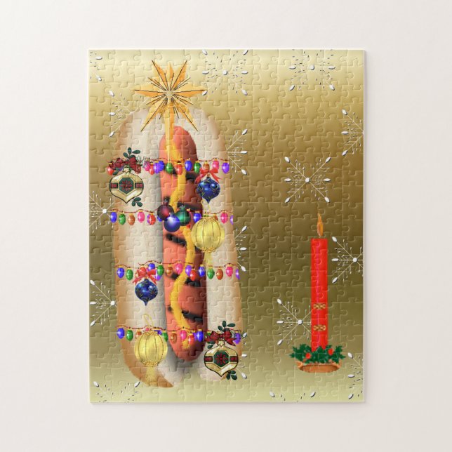 Christmas Hotdog Jigsaw Puzzle (Vertical)