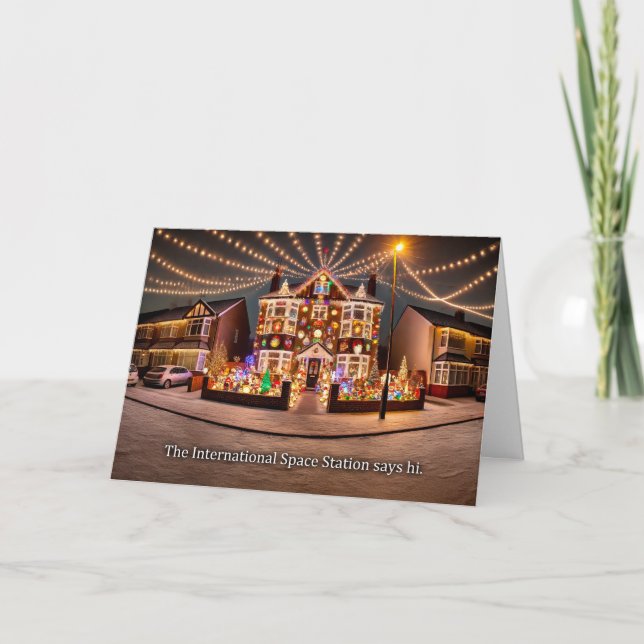 Christmas House Lights Greeting Card 2024 (Front)