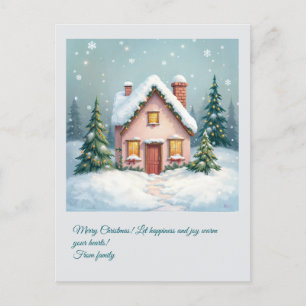 Christmas house. Merry Christmas! Holiday Card
