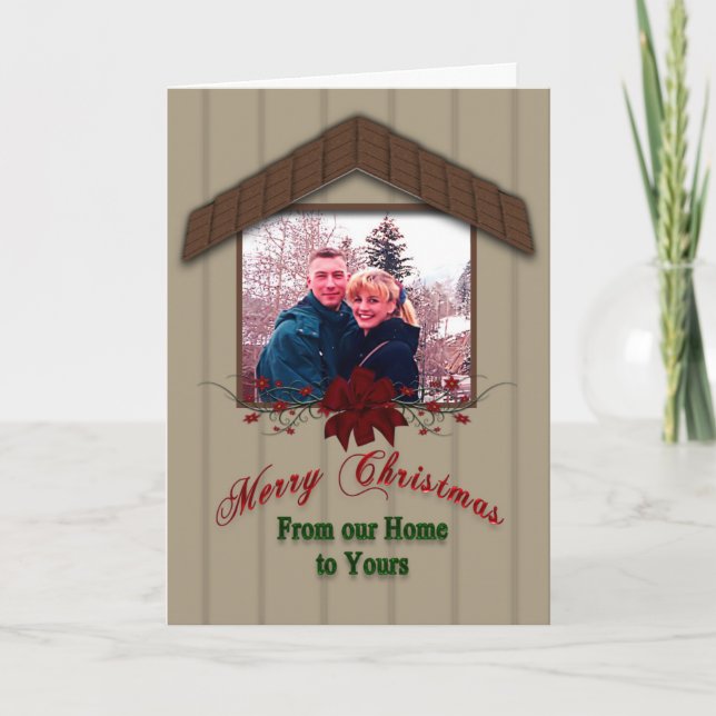 Christmas House - PHOTO INSERT Holiday Card (Front)