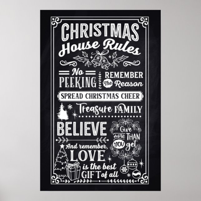 Christmas House Rules Poster (Front)