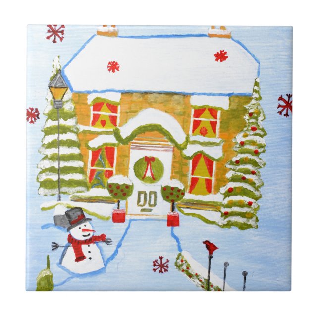 Christmas House Tile (Front)