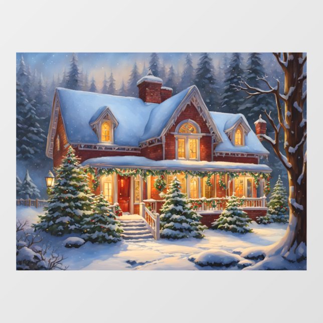 Christmas House Window Cling (Sheet)