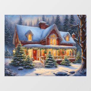 Christmas House Window Cling