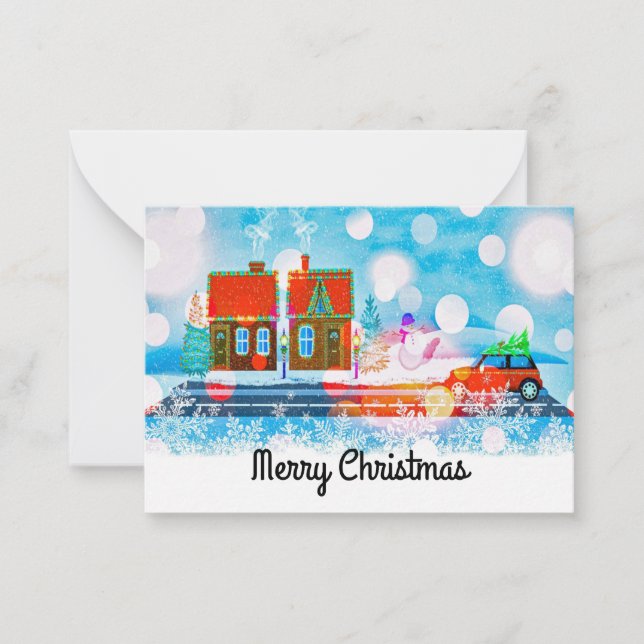 Christmas Houses Christmas Cards (Front)