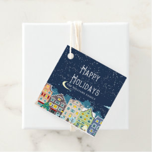Christmas houses snow nigh happy holiday favour ta tags