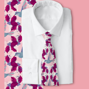 Christmas Hummingbirds    Tie