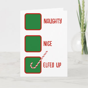 Christmas Humor Naughty Or Nice Check Boxes Card