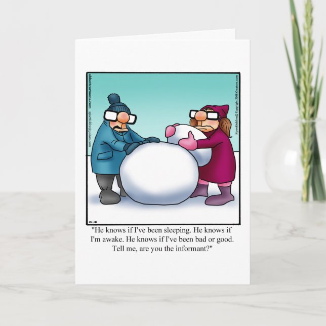 Christmas Humour Greeting Card (Front)