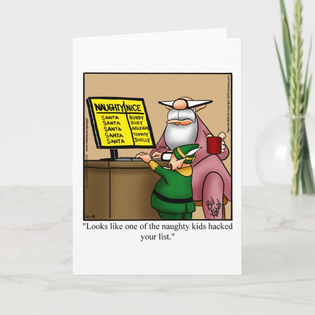 Christmas Humour Greeting Card  (Front)