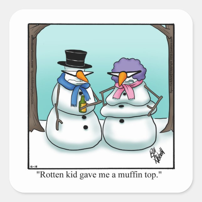 Christmas Humour Holiday Stickers (Front)
