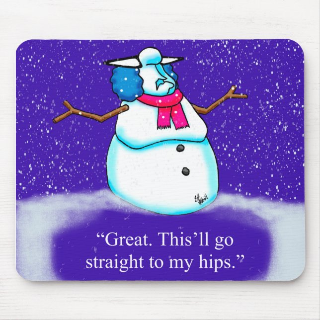 Christmas Humour Mousepad For Her (Front)