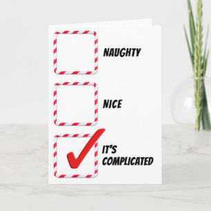 Christmas Humour Naughty Or Nice Check Boxes  Card