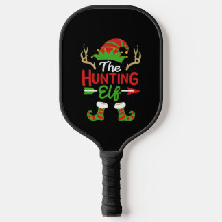 Christmas Hunting Elf Pickleball Paddle