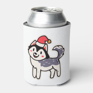 Christmas Husky Dog Lover Malamute Can Cooler