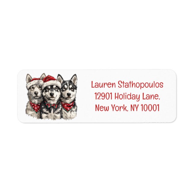 Christmas Husky Dogs (Front)