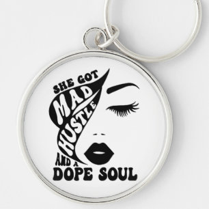 Christmas Hustle Design for Empowering Women Gift Keychain