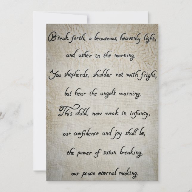 Christmas Hymn Holiday Card (Front)