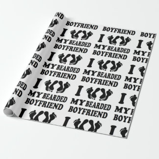 Christmas I love my bearded boyfriend Wrapping Paper