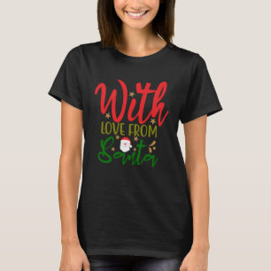 Christmas I Love Santa Candy Cane Heart Men Women T-Shirt