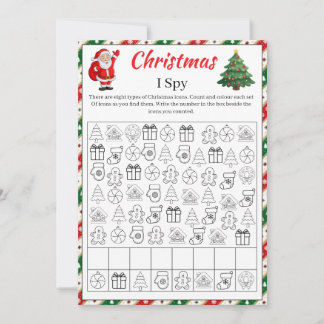 Christmas I Spy Game | Holiday Picture Scavenger Invitation