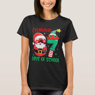 Christmas I Survived 67 Days Of School Funny Six S T-Shirt