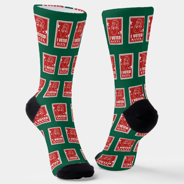 Christmas I voted Santa Socks (Angled)