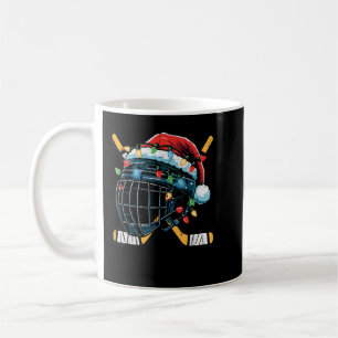 Christmas Ice Hockey Helmet Santa Xmas Men Boys Ki Coffee Mug