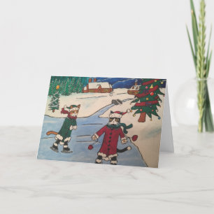 Christmas Ice Skating Holiday Card