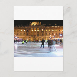 Christmas Ice Skating Holiday Postcard
