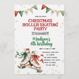 Christmas Ice Skating Party Invitation