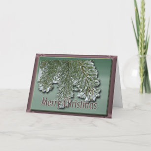 Christmas Iced Arborvitae Holiday Card