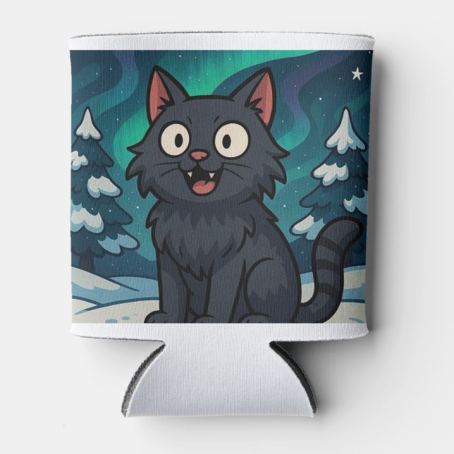 Christmas Icelandic Yule Cat  Can Cooler (Front)