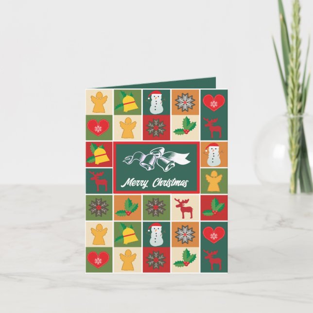 Christmas Icon Design, Seasonal Employee Thank You Card (Front)