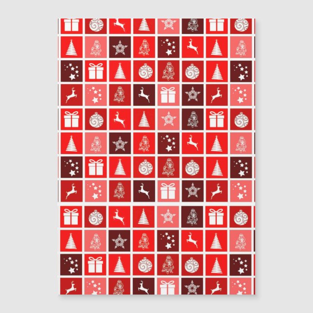 Christmas Icon Red Squares Holiday Art Classic (Front)