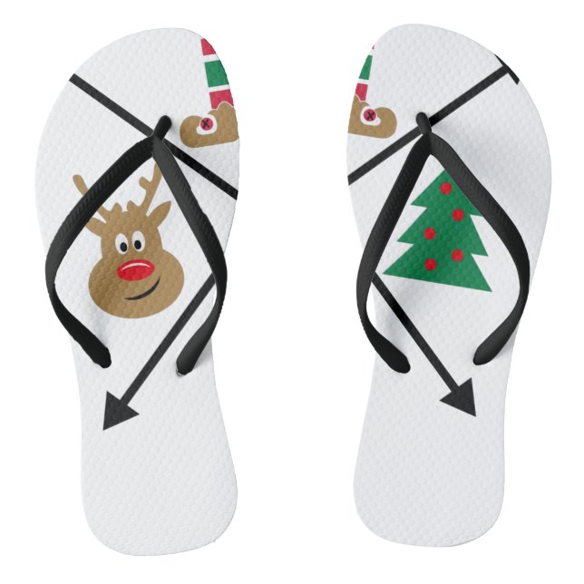 Christmas Icons Flip Flops (Footbed)