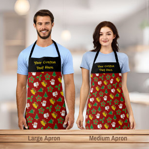 Christmas Icons Pattern Apron