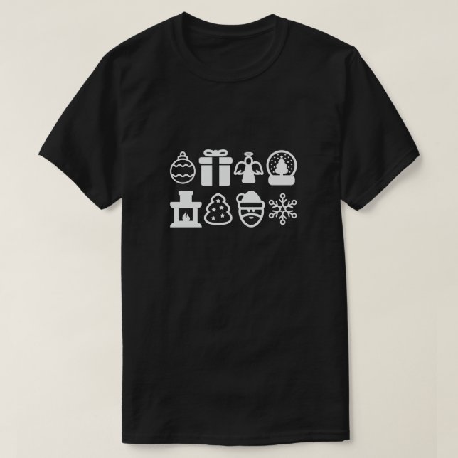 Christmas Icons T-Shirt (Design Front)