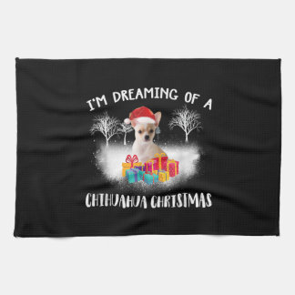christmas idea chihuahua dog lover family kitchen towel