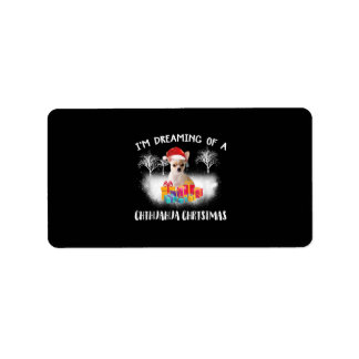 christmas idea chihuahua dog lover family label