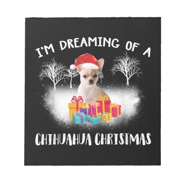 christmas  idea  chihuahua dog lover family notepad (Front)